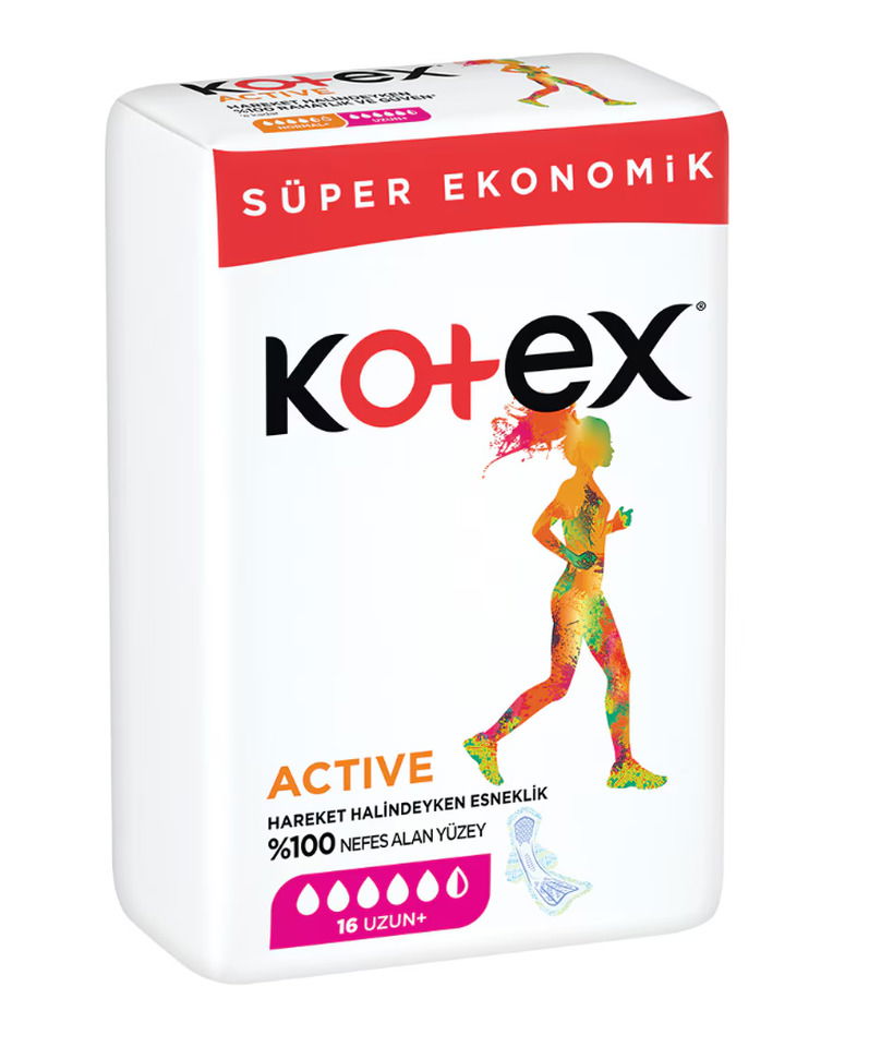 KOTEX ACTİVE QUADRO UZUN 16'LI